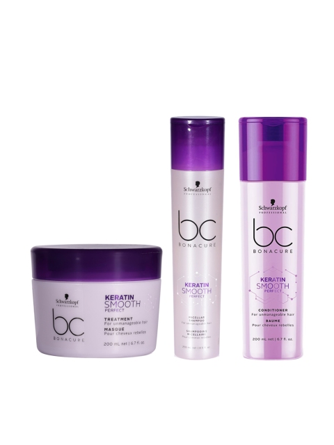 

Schwarzkopf PROFESSIONAL Unisex Set of 3 Hair Care Kit, Purple