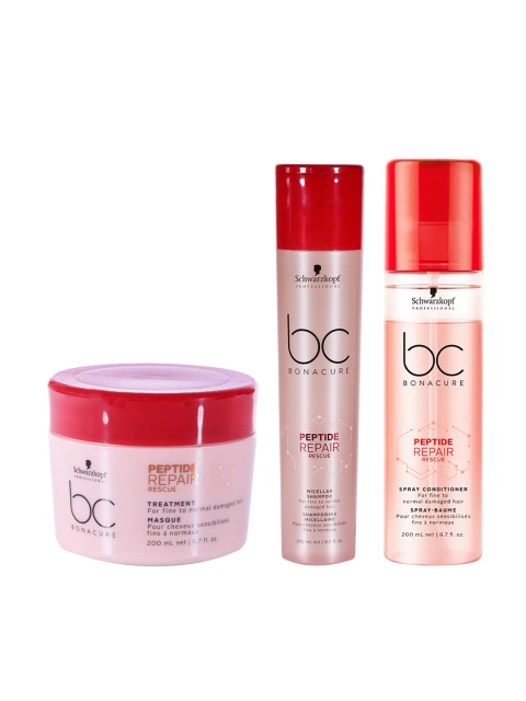 

Schwarzkopf PROFESSIONAL Unisex Set of 3 Hair Care Kit, Pink