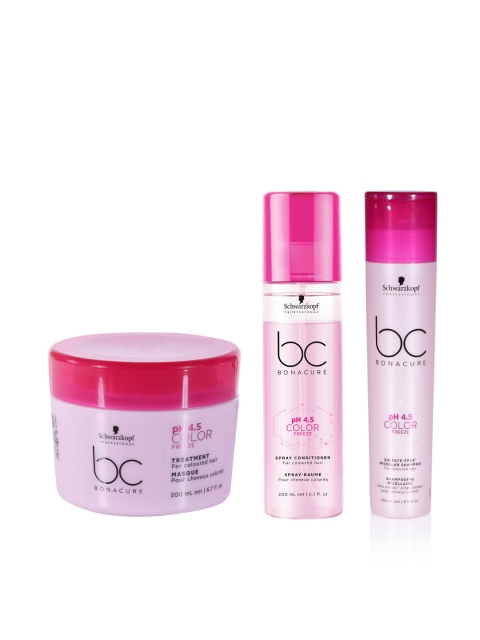 

Schwarzkopf PROFESSIONAL Unisex Set of 3 Hair Care Kit, Pink