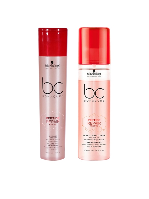 

Schwarzkopf PROFESSIONAL Unisex Bonacure Peptide Repair Set of Shampoo & Conditioner, Red