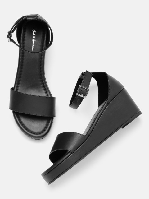 

Mast & Harbour Women Black Solid Wedges