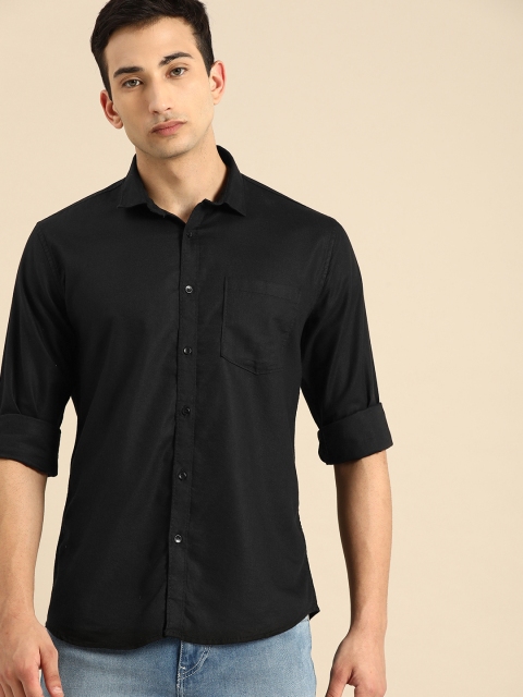 

ether Men Black Regular Fit Solid Casual Shirt