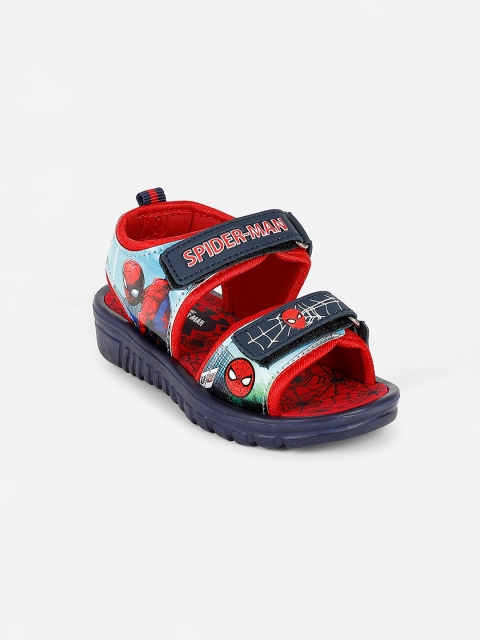 

Kids Ville Boys Red & Navy Blue Spiderman Printed Comfort Sandals