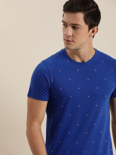 

INVICTUS Men Navy Blue Printed Round Neck T-shirt