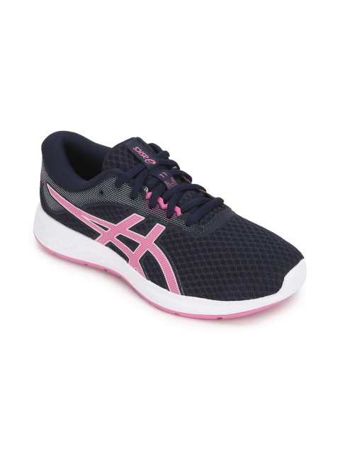 

ASICS Kids Navy Blue & Pink PATRIOT 11 GS Running Shoes