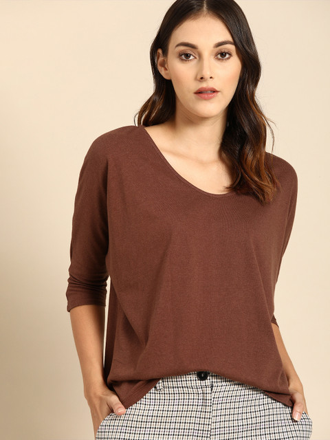 

Ether Brown Regular Top