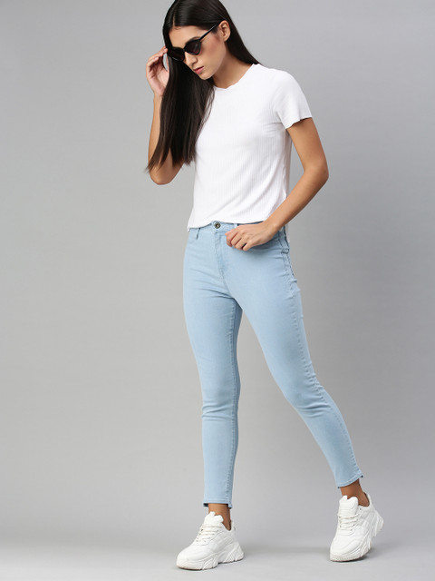 

The Roadster Lifestyle Co Women Blue Skinny Fit Stretchable Jeans