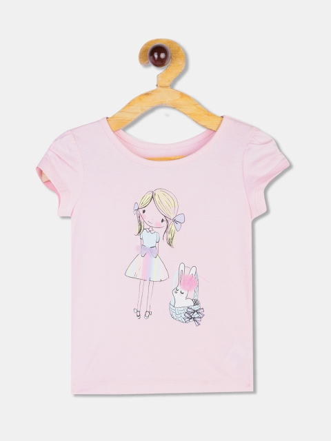 

The Childrens Place Girls Pink Embellished Top