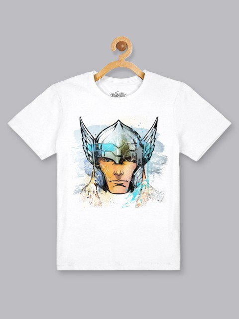 

Kids Ville Boys White Printed T-shirt