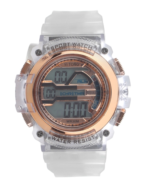 

FLUID Women Copper-Toned & White Digital Watch FLW-Sport Digital-B-CP