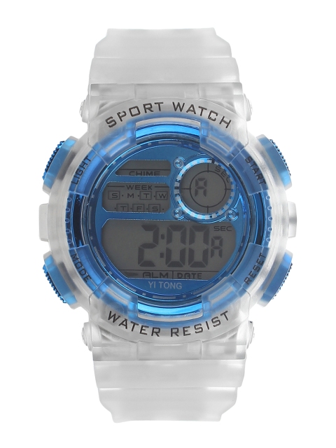 

FLUID Women Blue & Silver-Toned Digital Watch FLW-Sport Digital-D-BL