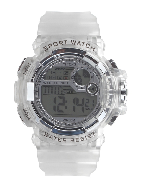 

FLUID Women Silver-Toned & Grey Digital Watch FLW-Sport Digital-C-SL