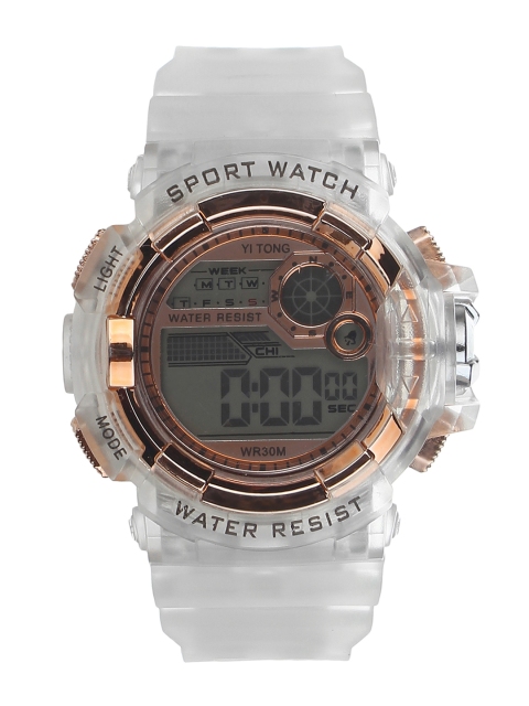 

FLUID Women Copper-Toned & White Digital Watch FLW-Sport Digital-C-CP