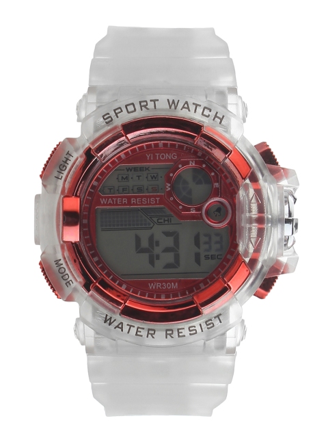 

FLUID Women Red & White Digital Watch FLW-Sport Digital-C-RD