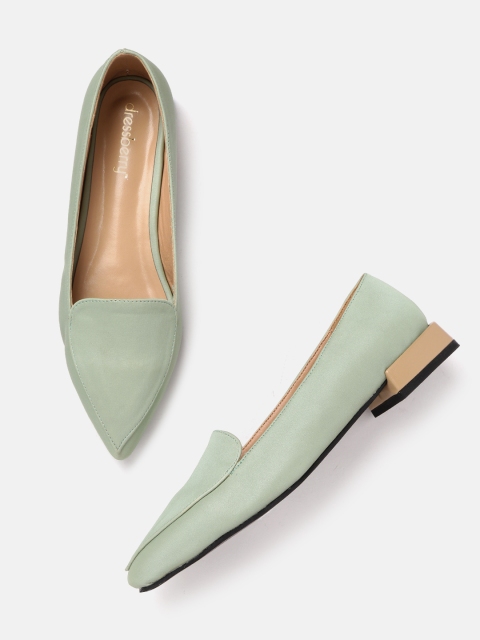 

DressBerry Women Mint Green Solid Ballerinas