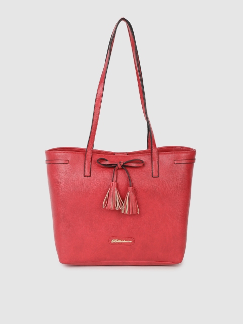 

BELLADAMA Red Jesnia Shoulder Bag with Tasselles