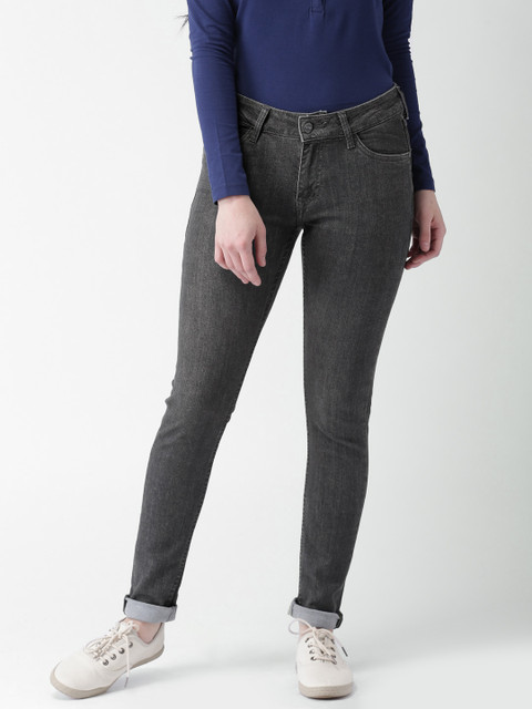 

Mast & Harbour Women Charcoal Skinny Fit Stretchable Jeans