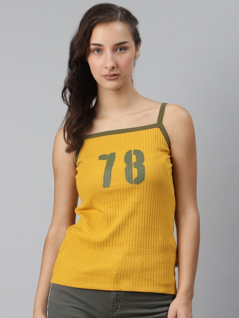

The Roadster Lifestyle Co Mustard Yellow Camisole Top