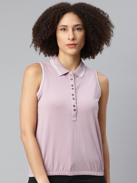 

Roadster Lavender Solid Blouson Shirt Style Top