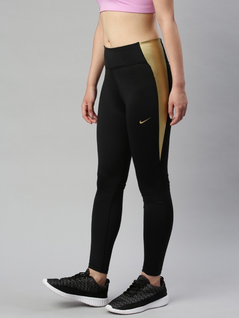 

Nike Women Black Solid Dri-Fit One Training Tights