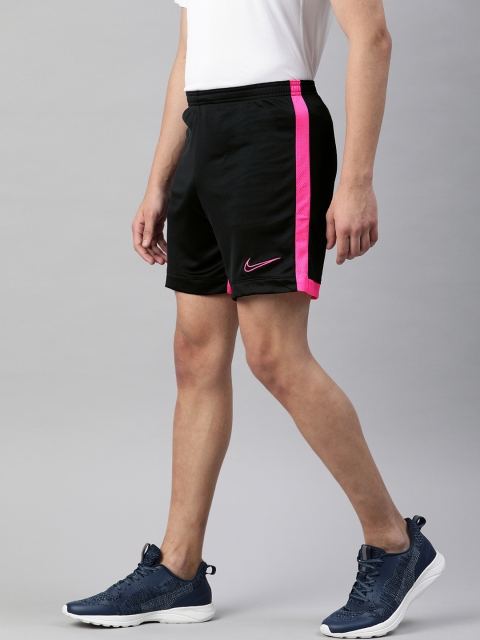 

Nike Men Black Solid Dri Fit Slim Fit Football Shorts