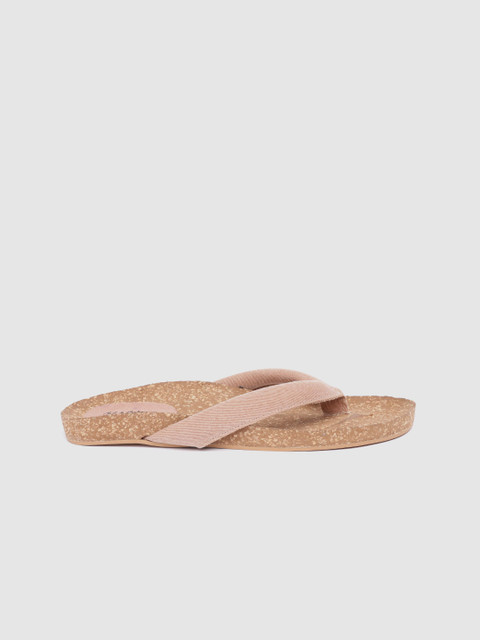 

Mast & Harbour Women Beige Bee Dyed Sustainable Open Toe Flats