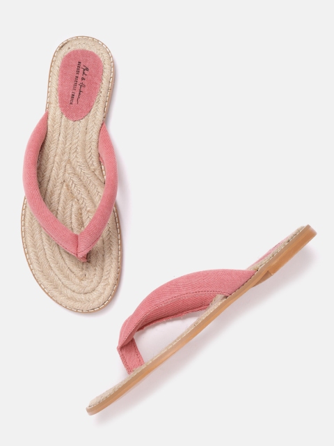 

Mast & Harbour Women Pink Bee Dyed Sustainable Open Toe Flats