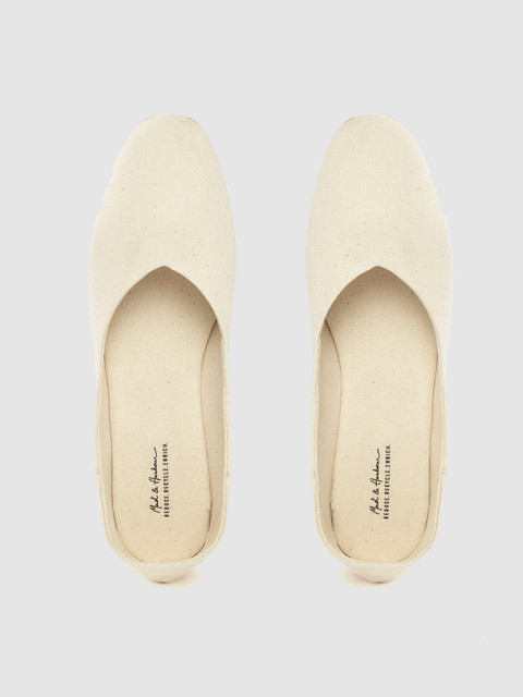 

Mast & Harbour Women Cream-Coloured Solid Sustainable Ballerinas