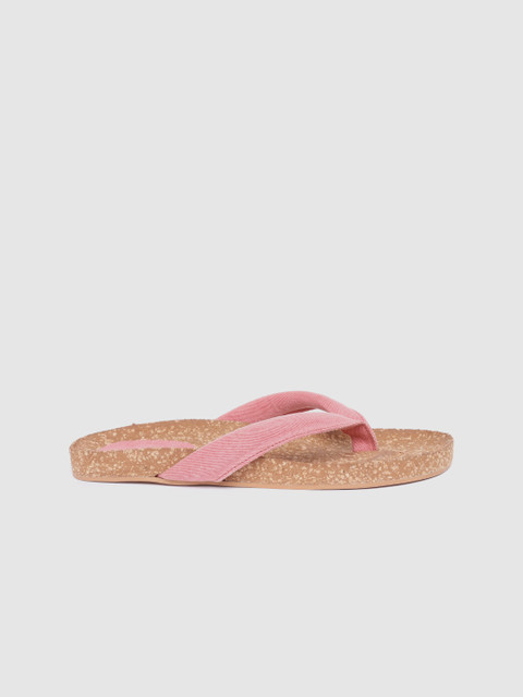 

Mast & Harbour Women Pink Rubia Dyed Sustainable Open Toe Flats