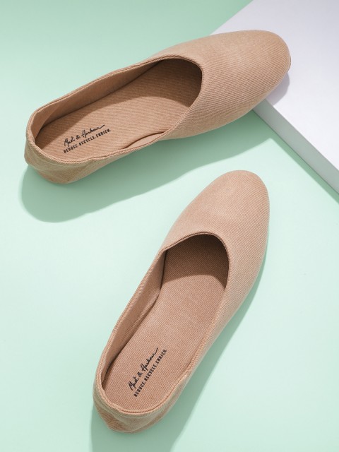 

Mast & Harbour Women Beige Solid Sustainable Ballerinas