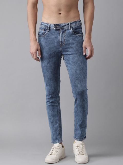

The Roadster Lifestyle Co Men Blue Solid Light Fade Skinny Fit Stretchable Jeans