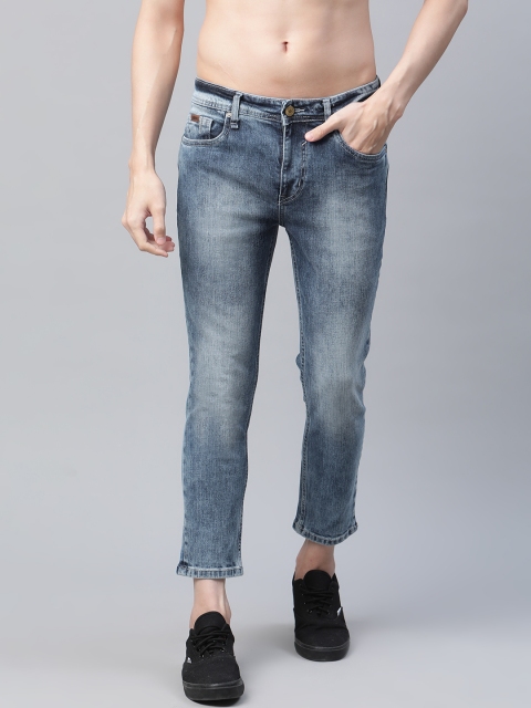 

The Roadster Lifestyle Co Men Blue Skinny Fit Stretchable Cropped Jeans
