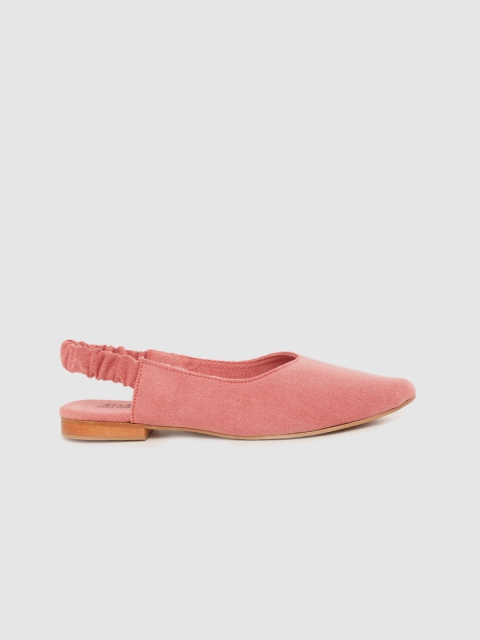 

Mast & Harbour Women Coral Pink Rubia Dyed Sustainable Flats