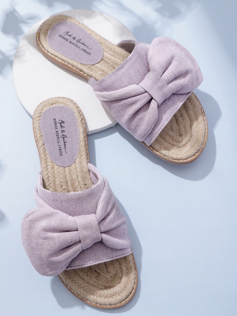 

Mast & Harbour Women Lavender Nimbus Dyed Sustainable Open Toe Flats