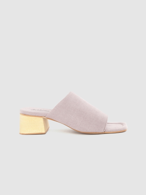 

Mast & Harbour Women Lavender Naturally Dyed Sustainable Heeled Mules