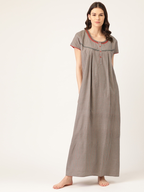 

Sweet Dreams Grey & Red Polka Dot Print Nightdress