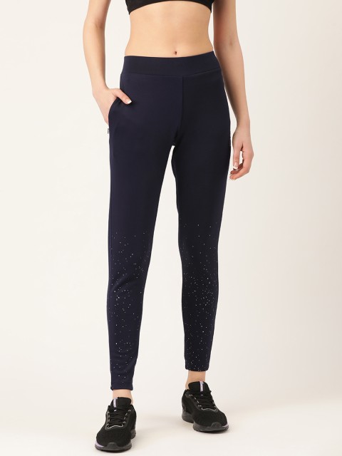 

Sweet Dreams Navy Blue Printed Workout Tights