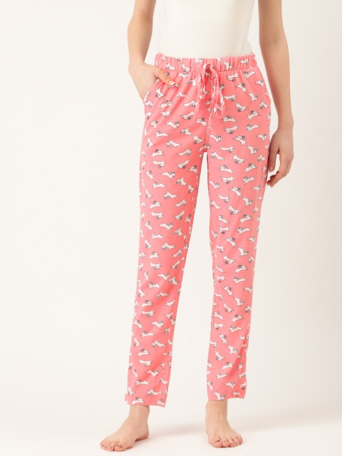 

Sweet Dreams Pink & White Rabbit Printed Lounge Pants