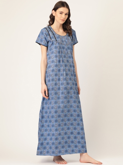 

Sweet Dreams Blue Floral Print Maxi Nightdress
