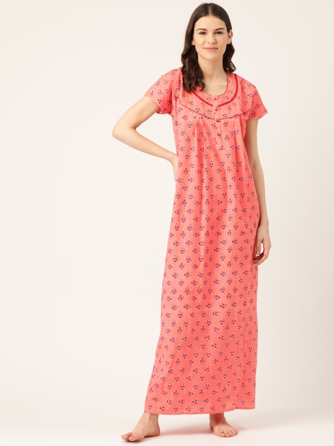 

Sweet Dreams Pink & Red Printed Maxi Nightdress