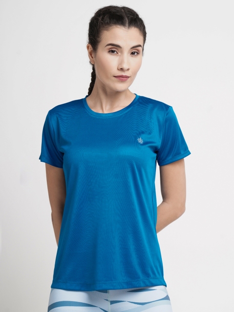 

Cultsport Women Blue Solid V-Neck T-shirt