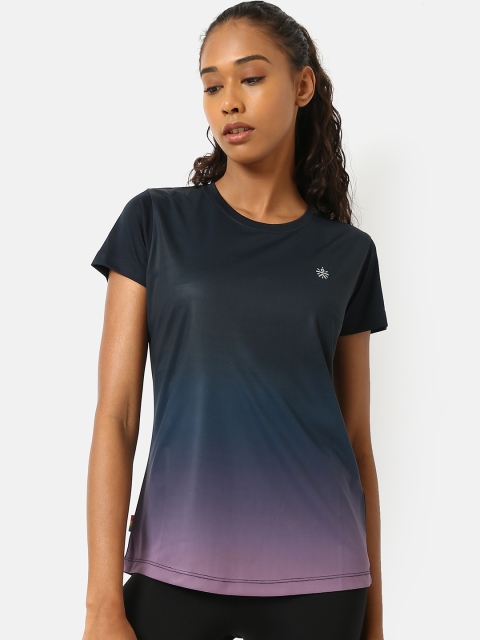 

Cultsport Women Navy Blue Solid Polo Collar T-shirt