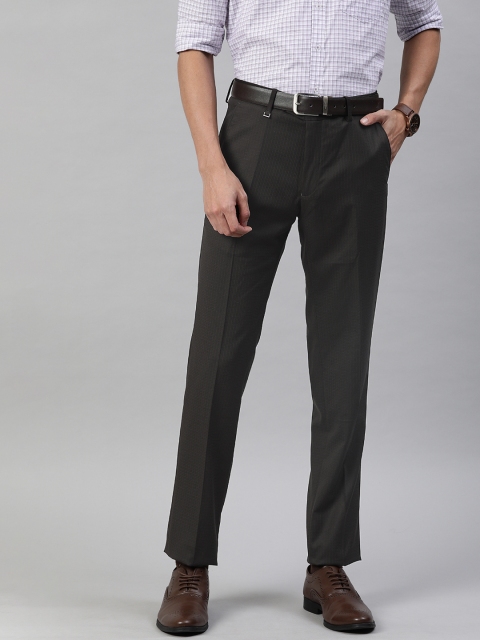 

Van Heusen Men Brown Slim Fit Solid Formal Trousers