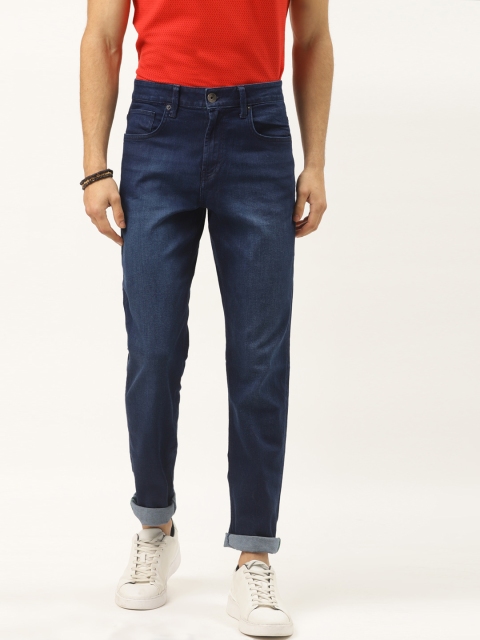 

United Colors of Benetton Men Navy Blue Slim Straight Fit Mid-Rise Stretchable Jeans