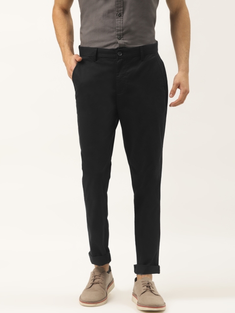 

United Colors of Benetton Men Black Slim Fit Solid Chinos