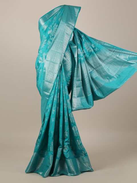 

Pothys Blue Woven Design Jute Silk Saree