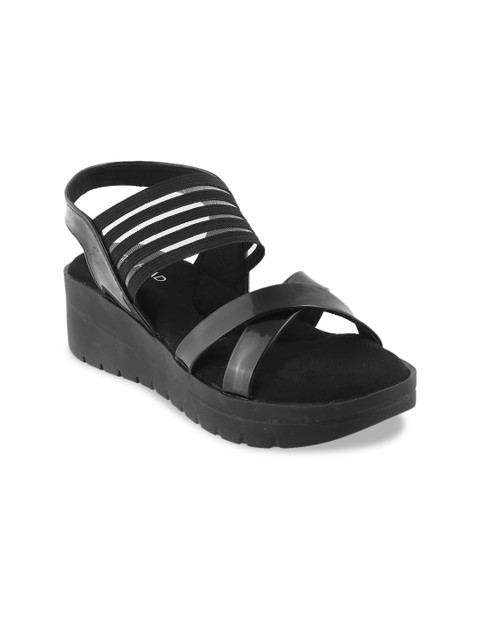 

SOLE HEAD Women Black Solid Sandals