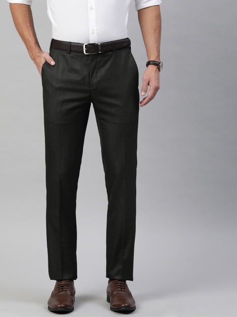 

Raymond Men Black Slim Fit Solid Formal Trousers