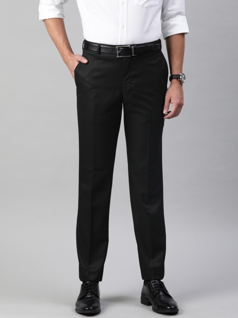 

Park Avenue Men Black Smart Fit Solid Formal Trousers
