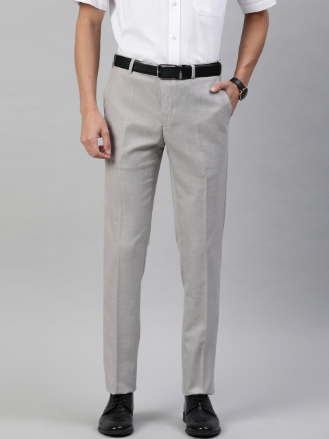 

Raymond Men Grey Slim Fit Solid Formal Trousers